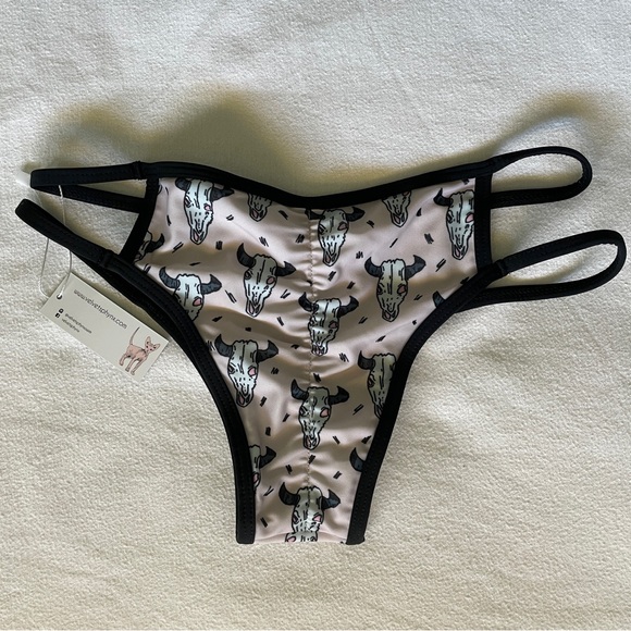 Velvet Sphynx The Don Bikini Bottom in By the Horns - New, Small - Picture 4 of 6